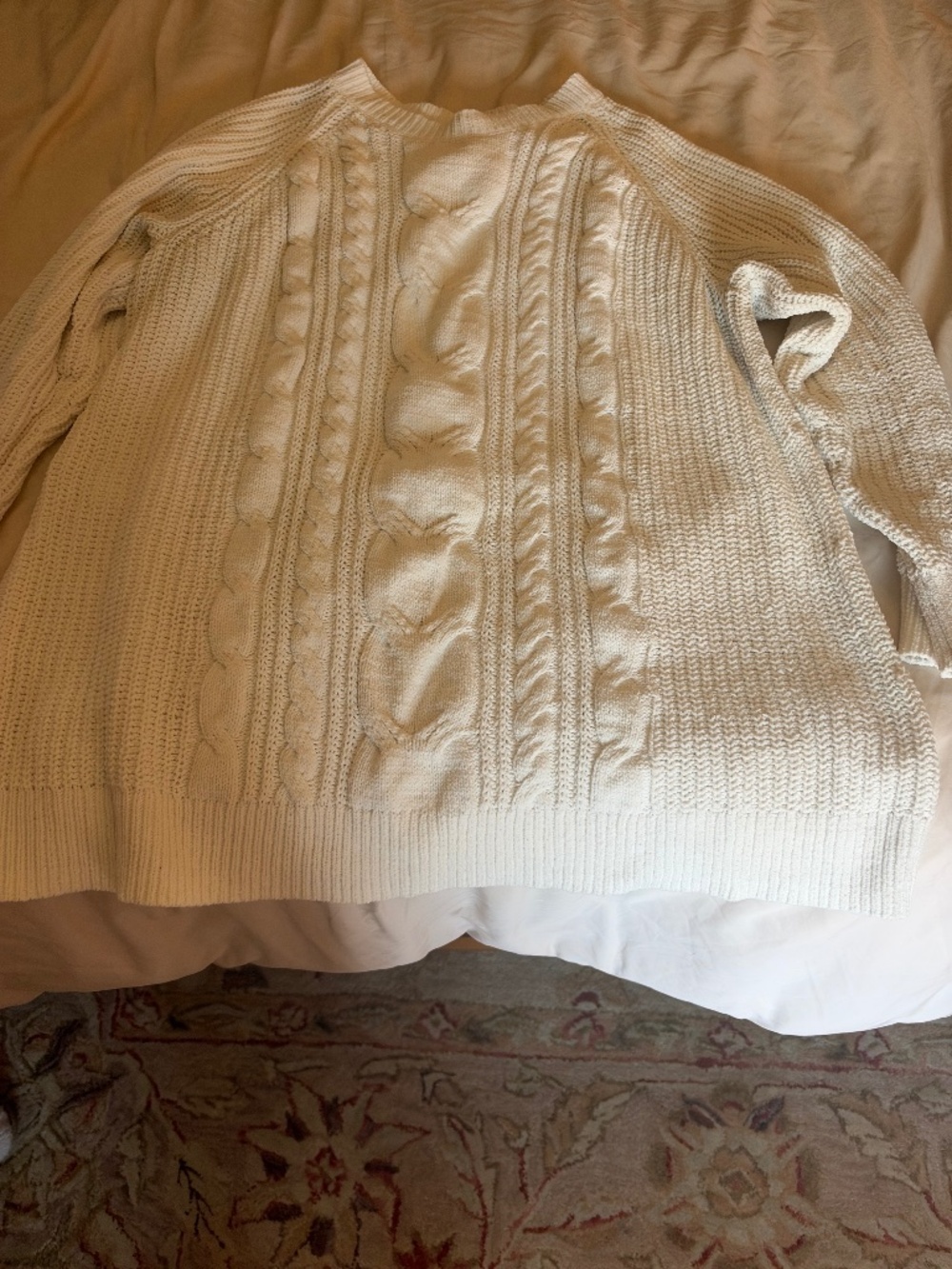 Chenille sweater - new condition - ivory/cream XL - J Jill